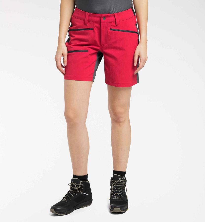Haglöfs Womens Rugged Flex Shorts Red/Black New Zealand 16028WOPB